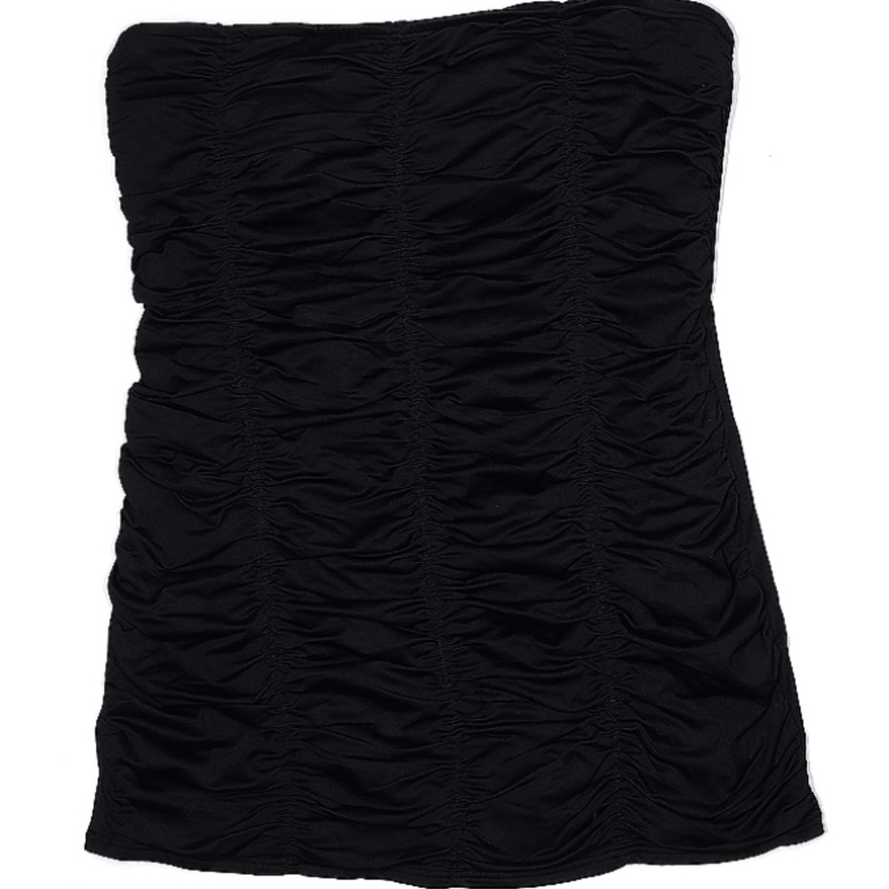 DKNY Ruched Vintage Style Strapless Bathing Suit 8